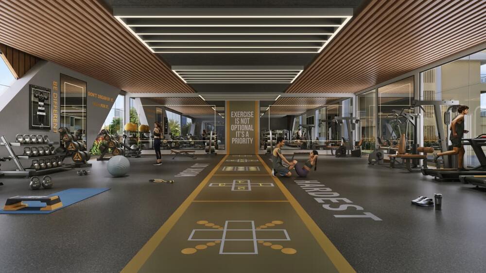 Fully equipped gymnasium