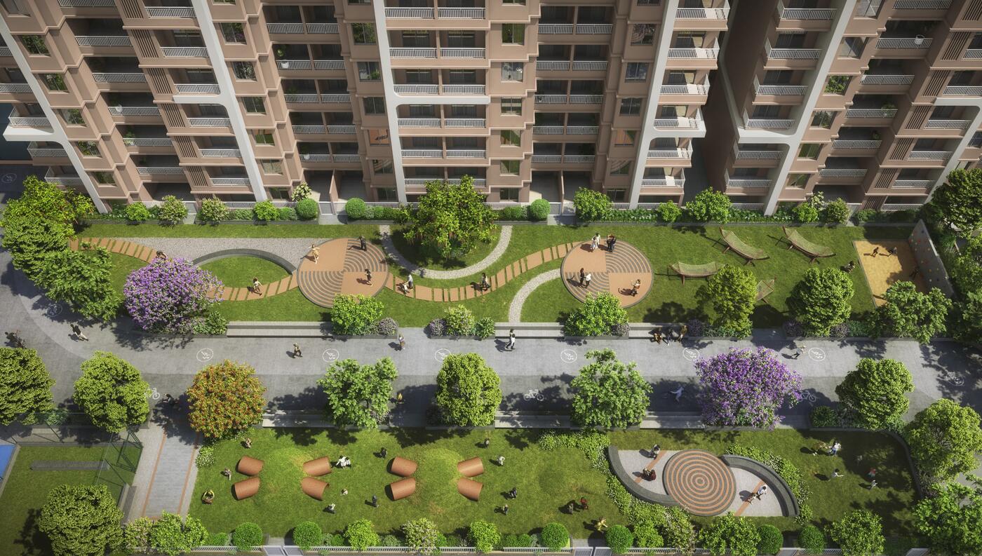Landscaped garden walkway